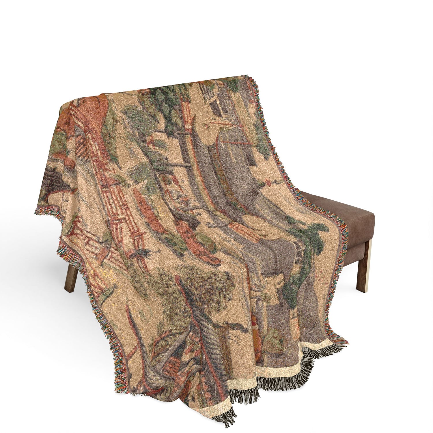Scenic View of Suzhou Woven Throw Blanket