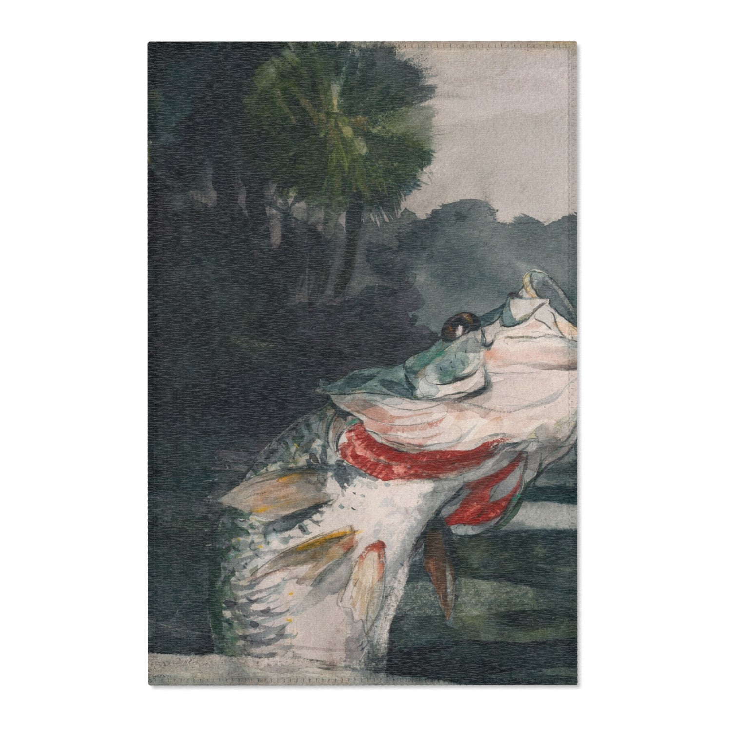 Life-Size Black Bass - Winslow Homer Area Rug