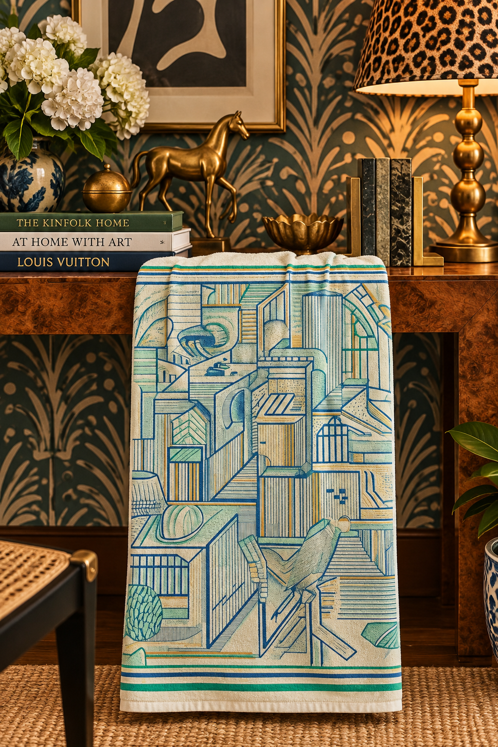 Abstract Urban Landscape Bath Towel