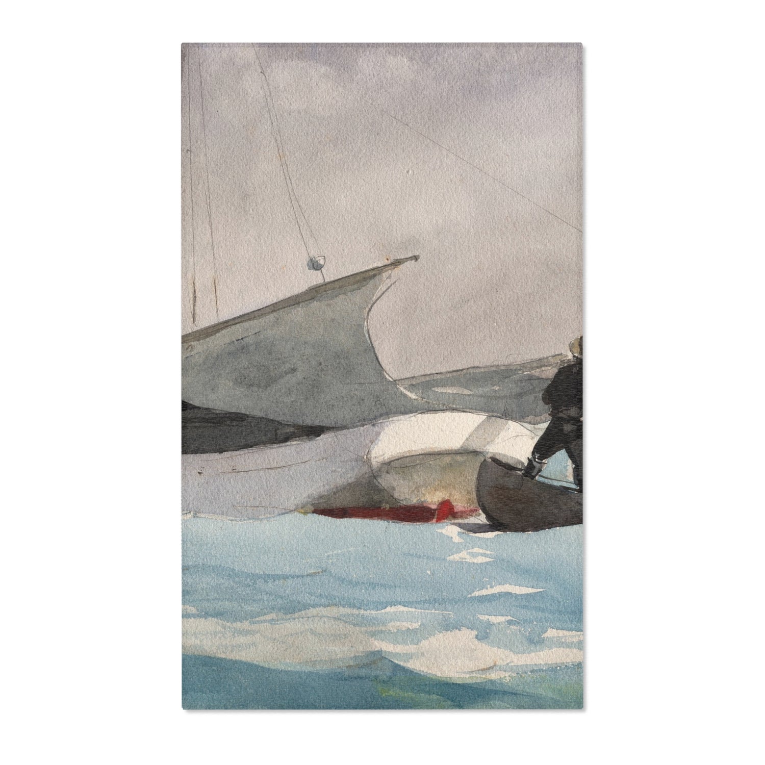 Stowing Sail - Winslow Homer Area Rug