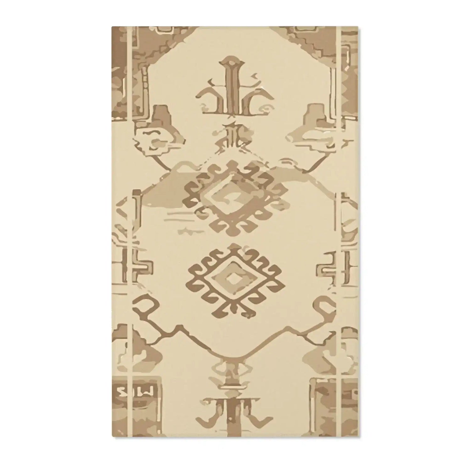 Neutral Southwestern Diamond Accent Rug