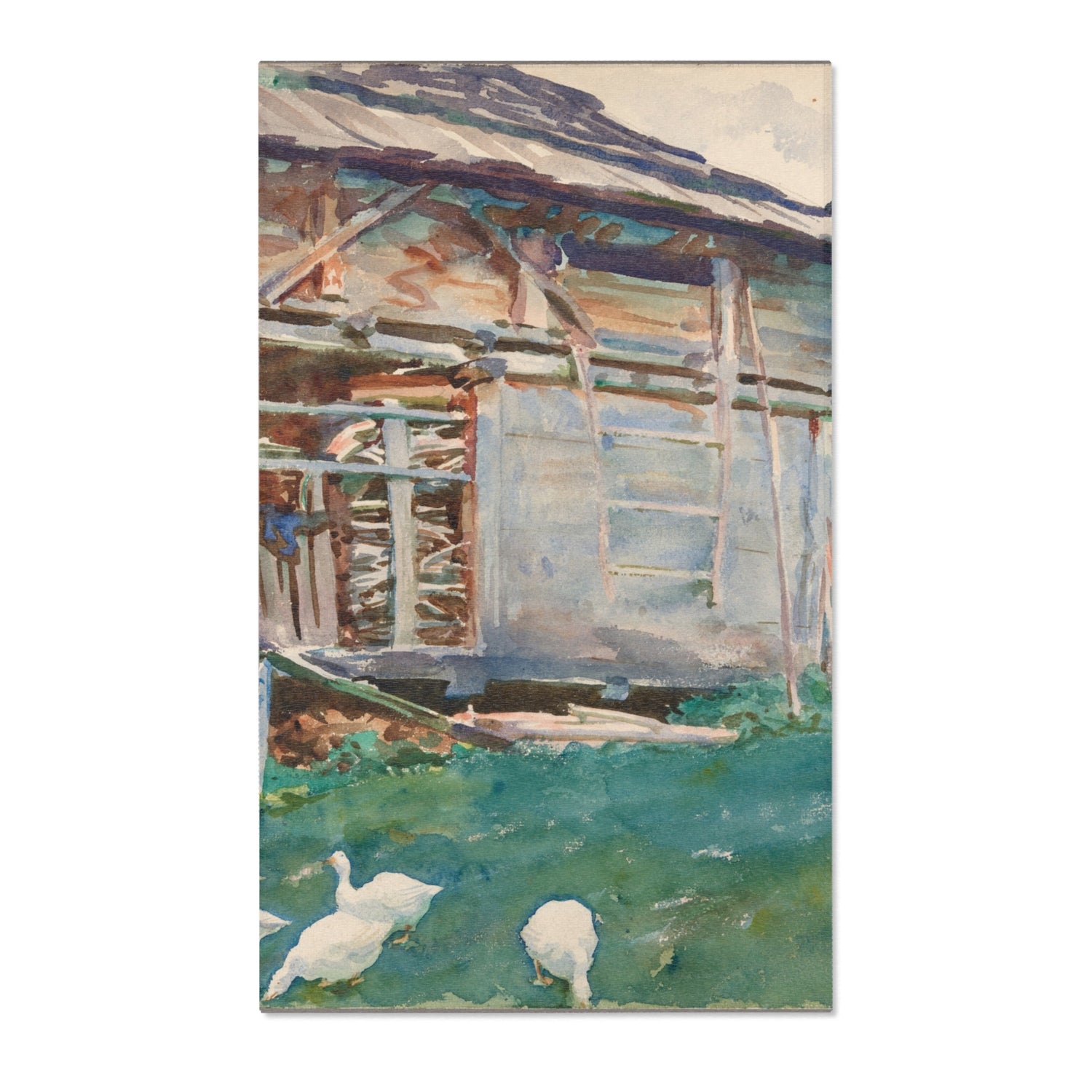 Woodsheds, Tyrol - John Singer Sargent Area Rug