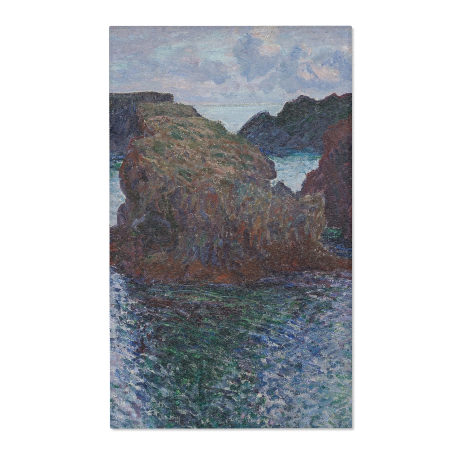Rocks at Port-Goulphar, Belle-Île - Claude Monet Area Rug