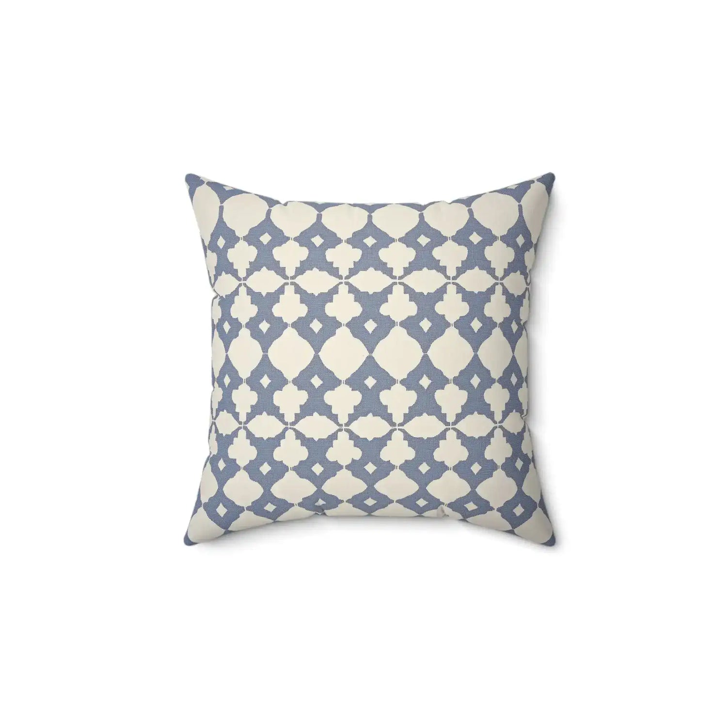 Bold Trellis Blue Throw Pillow