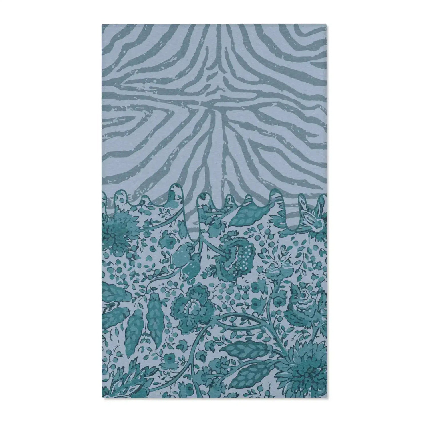 Zebra Bloom Waves Accent Rug