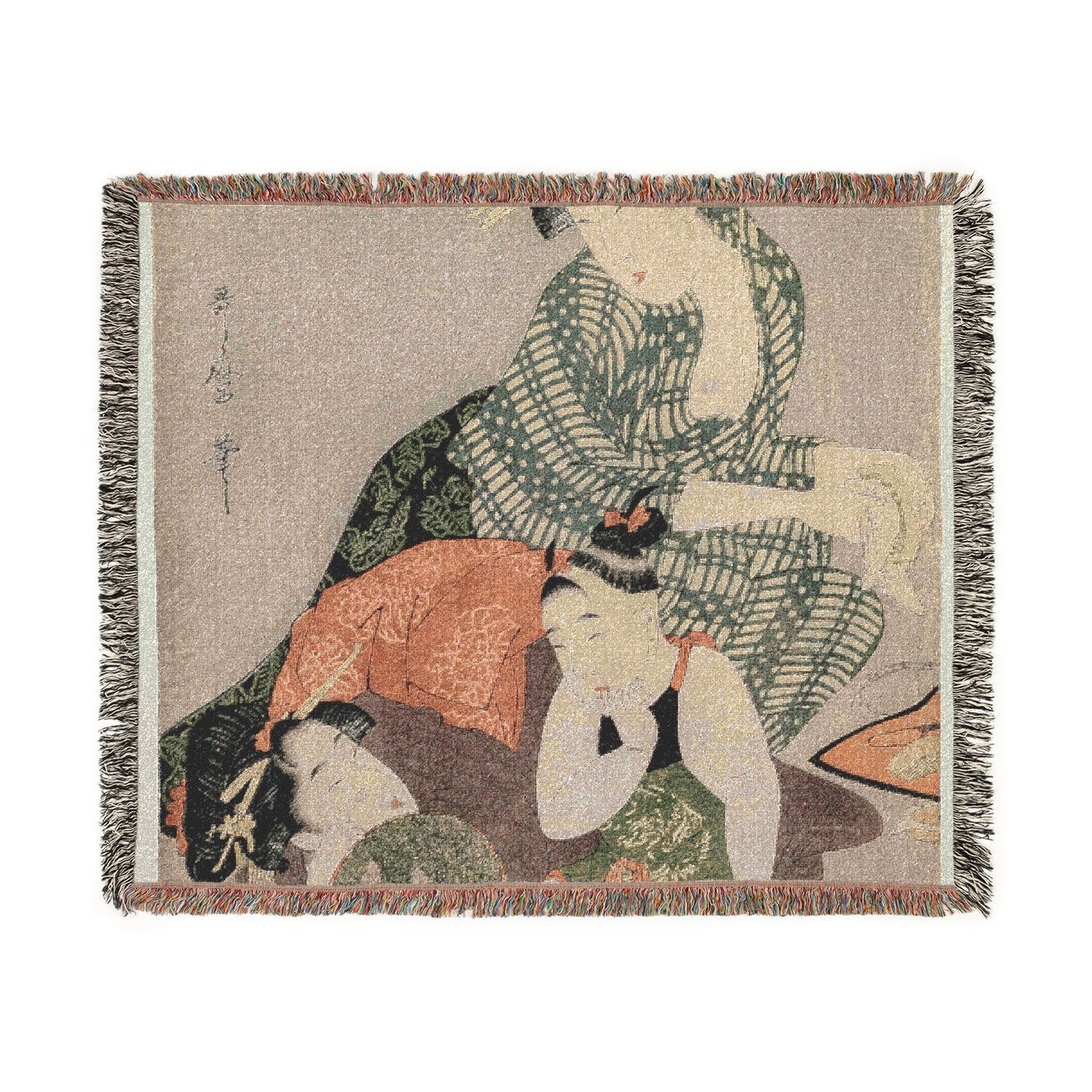 Cleaning Combs - Kitagawa Utamaro Tapestry Blanket