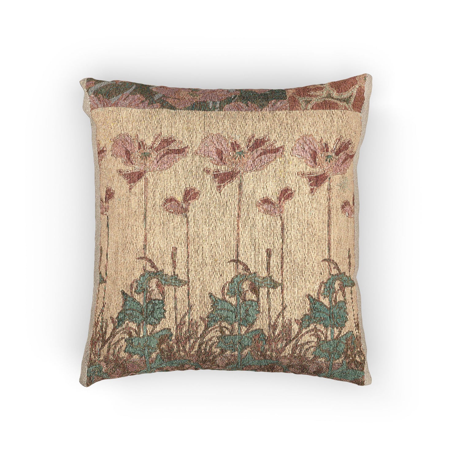 Oriental Poppies - Alphonse Mucha Pillow