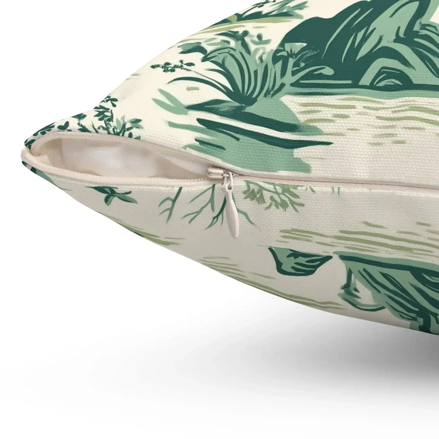 Pagoda Garden Toile Throw Pillow