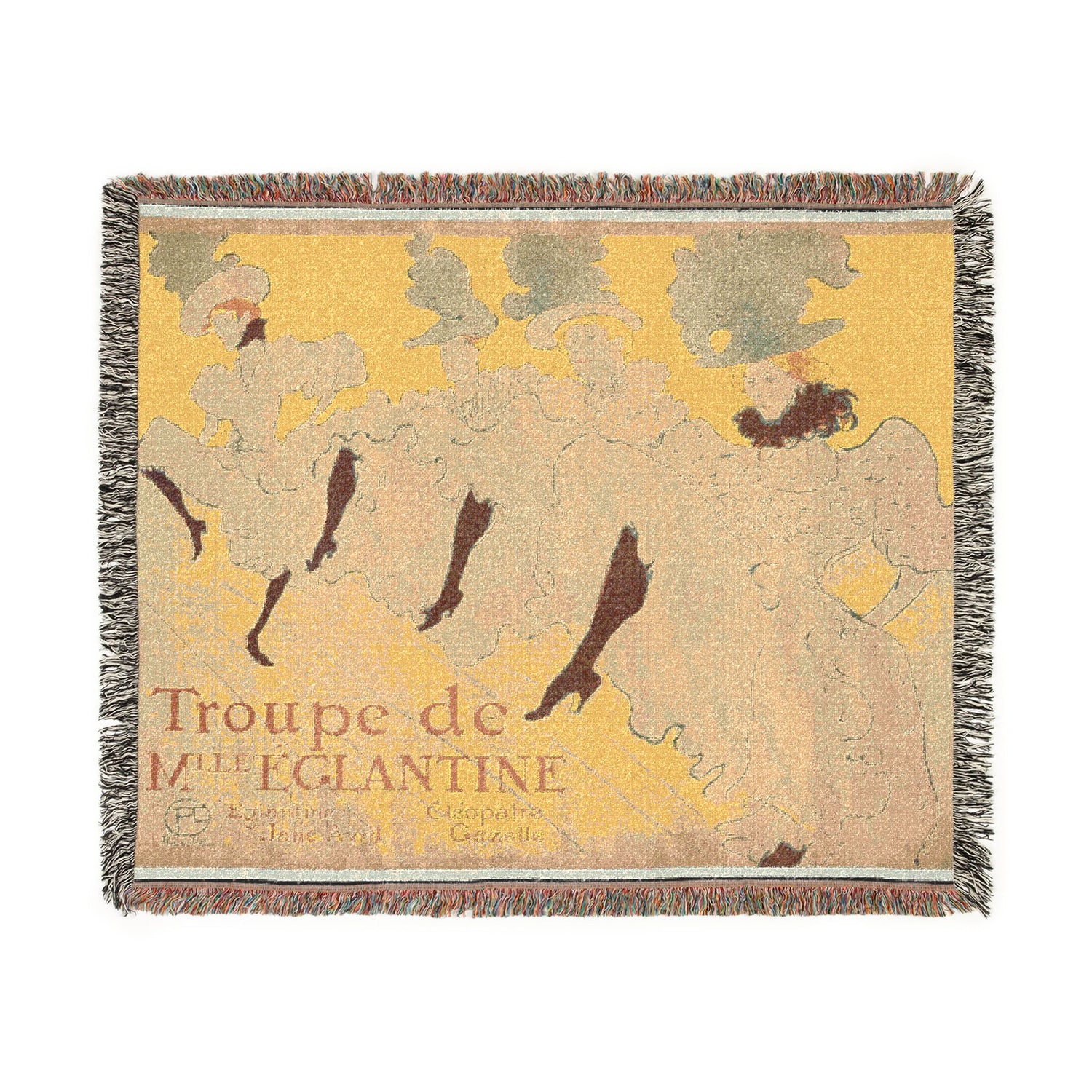 Mademoiselle Eglantine's Troupe - Henri de Toulouse-Lautrec Tapestry Blanket