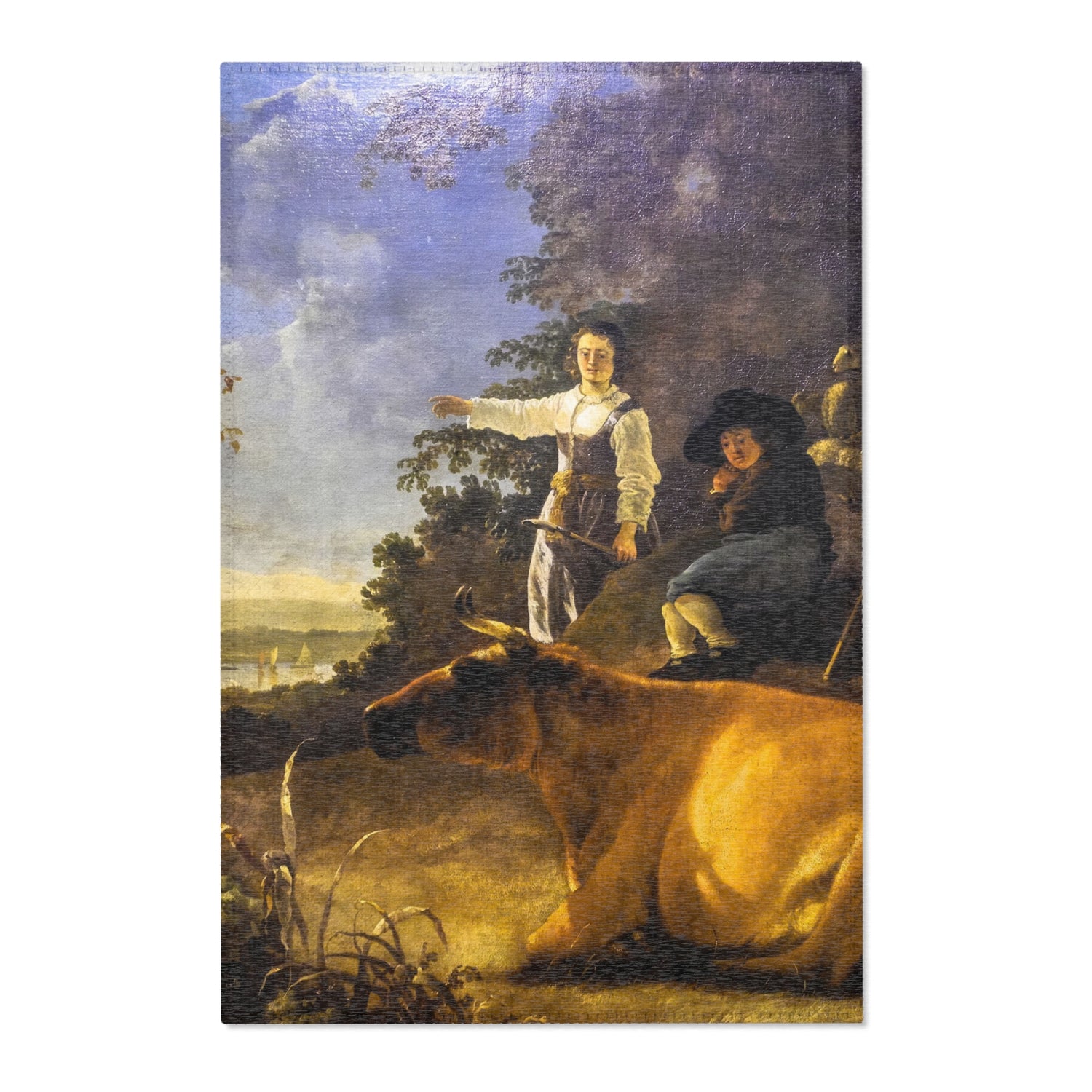 Cattle with Shepherds - Aelbert Cuyp Area Rug