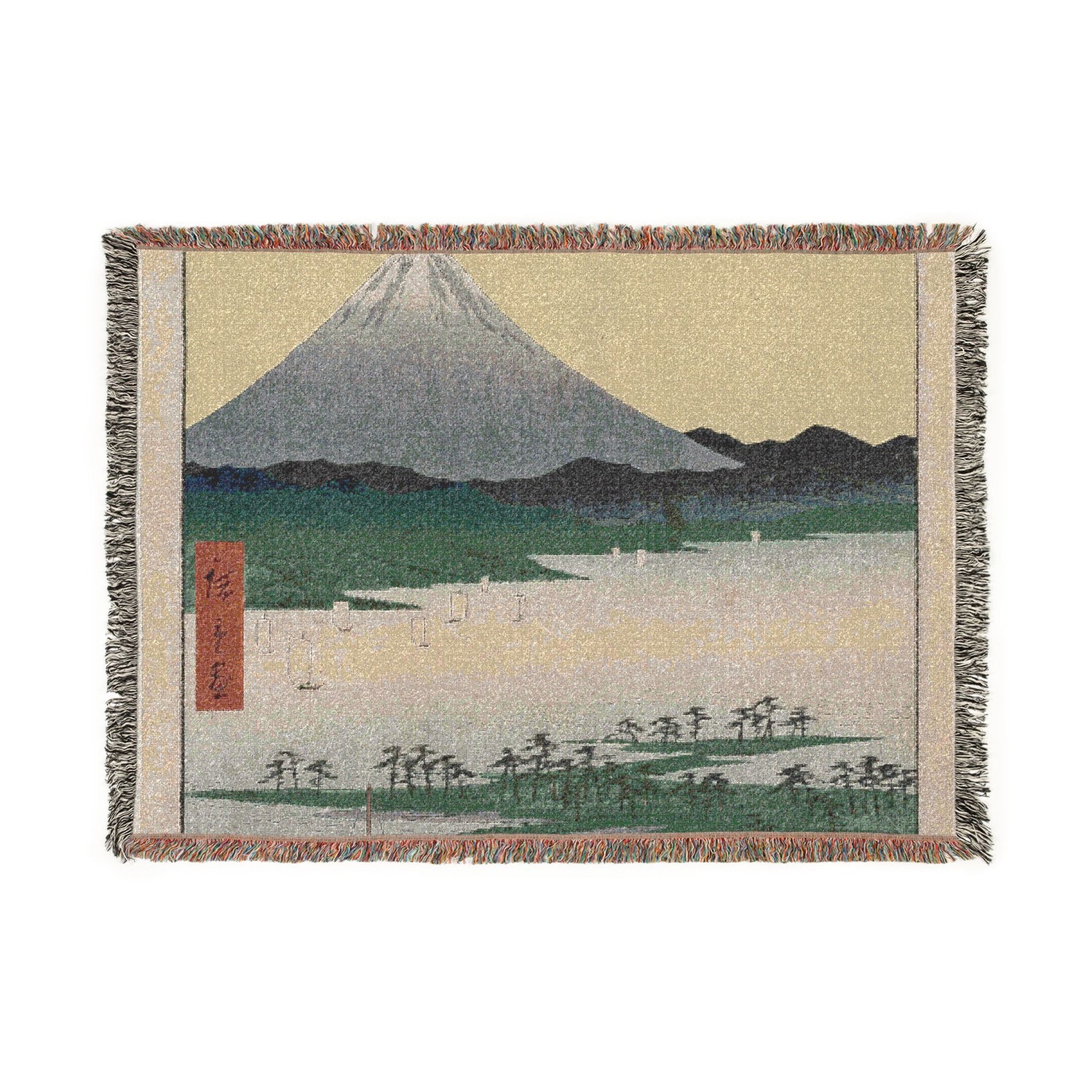 Pine Groves of Miho Suruga - Utagawa Hiroshige Tapestry Blanket