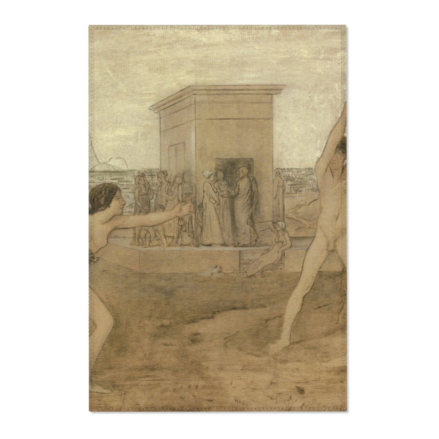 Young Spartan Girls Challenging Boys - Hilaire Germain Edgar Degas Area Rug