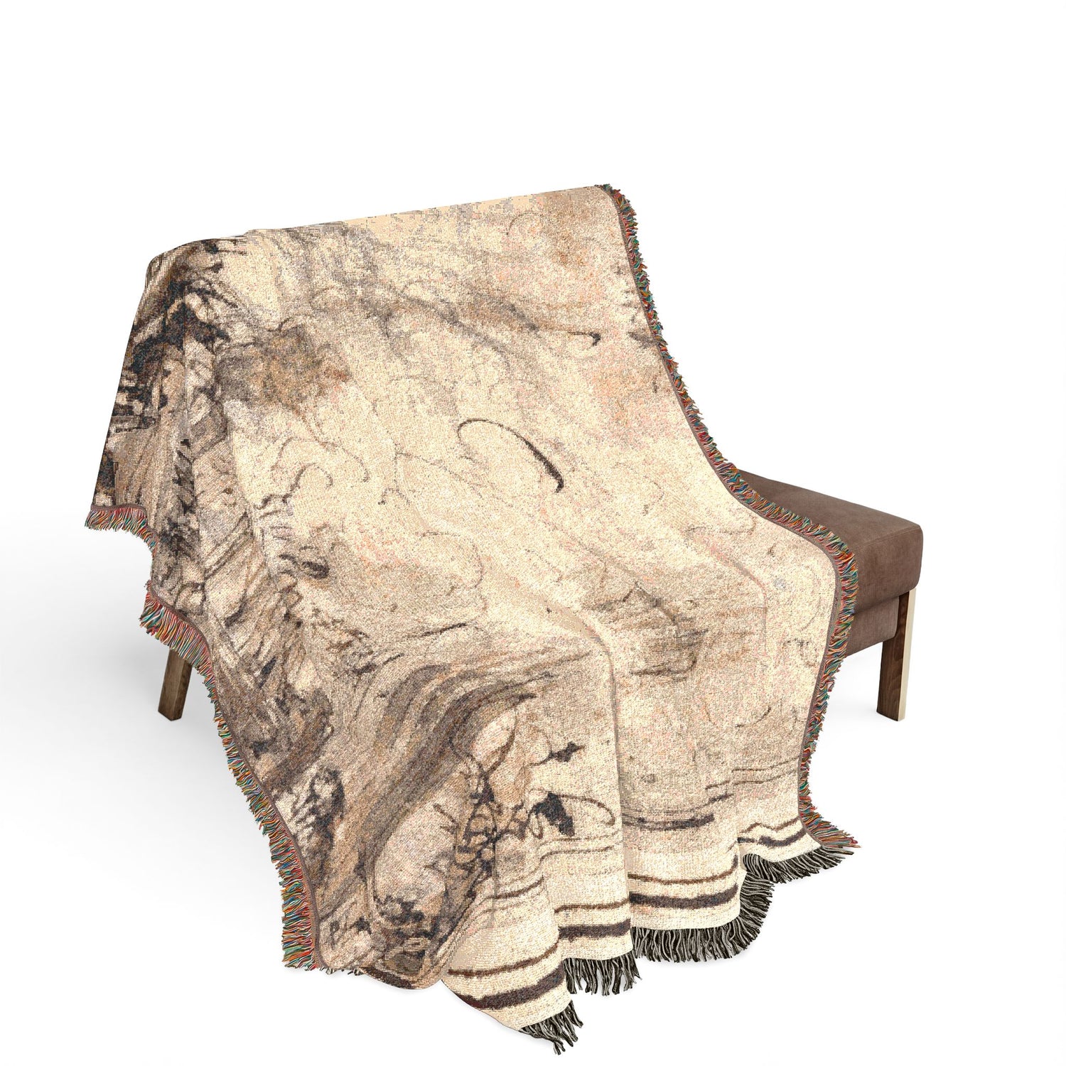 Sacrificial Offering in a Temple Woven Throw Blanket