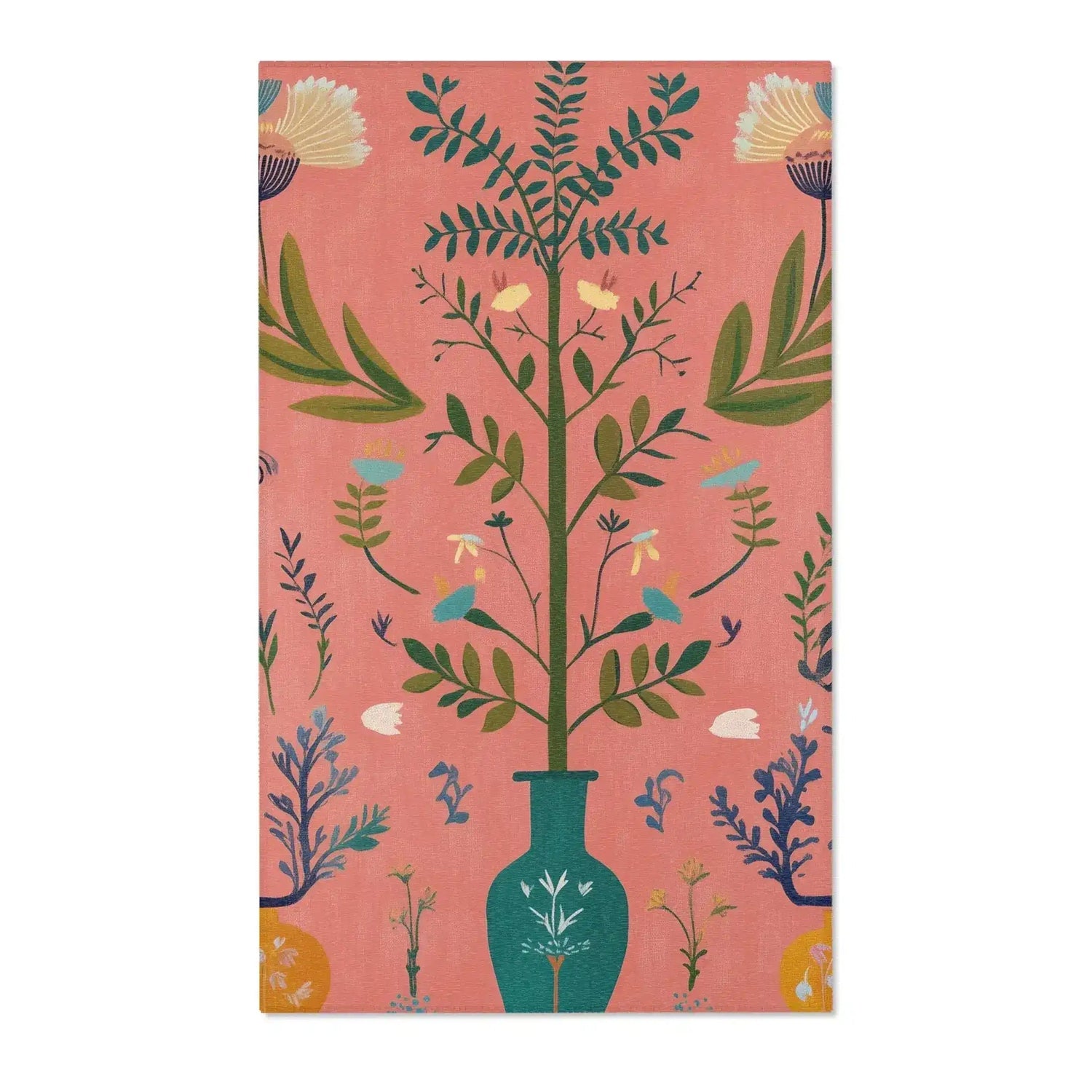 Whimsical Botanical Accent Rug