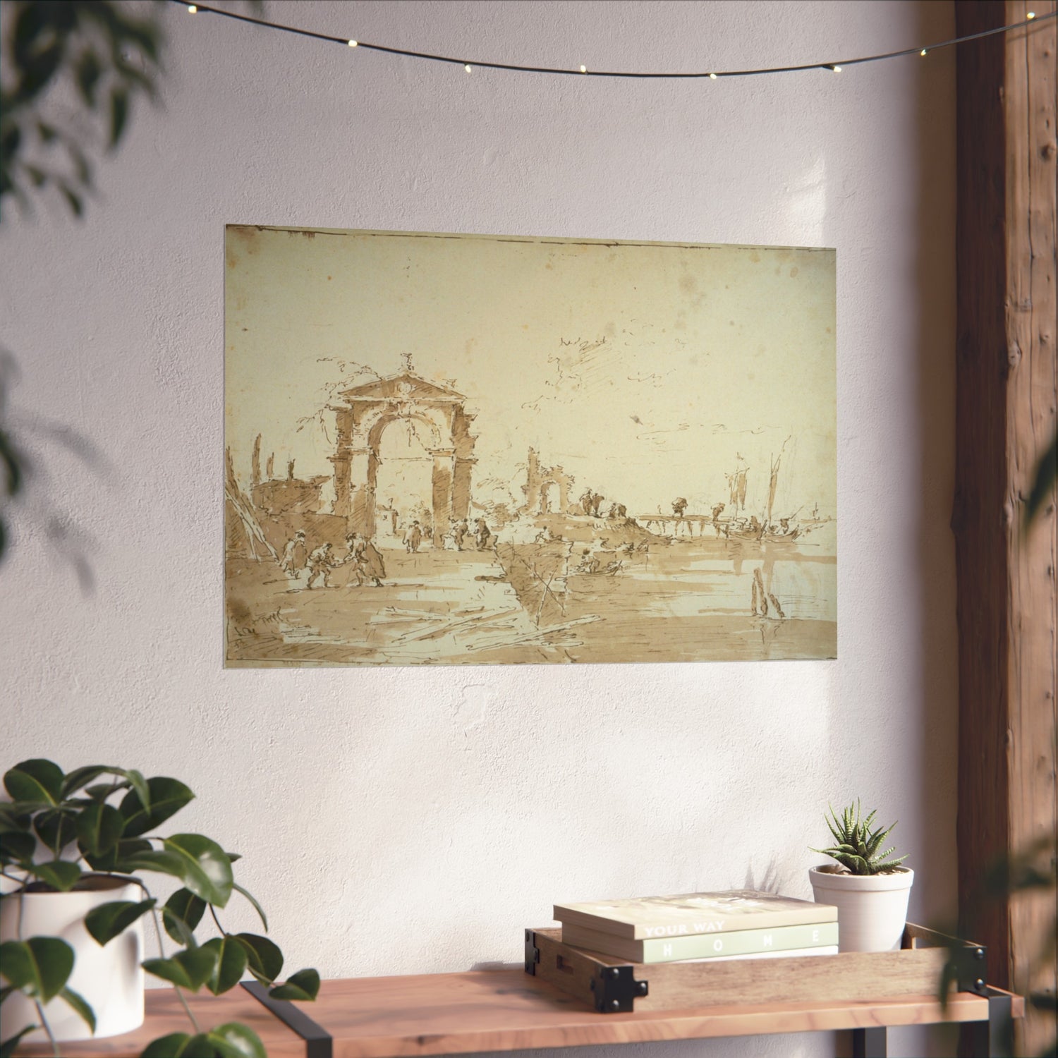 Gateway near a Landing Bridge - Francesco Guardi Fine Art Poster