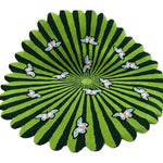 Butterflies over Flower Hand Tufted Wool Rug - Green