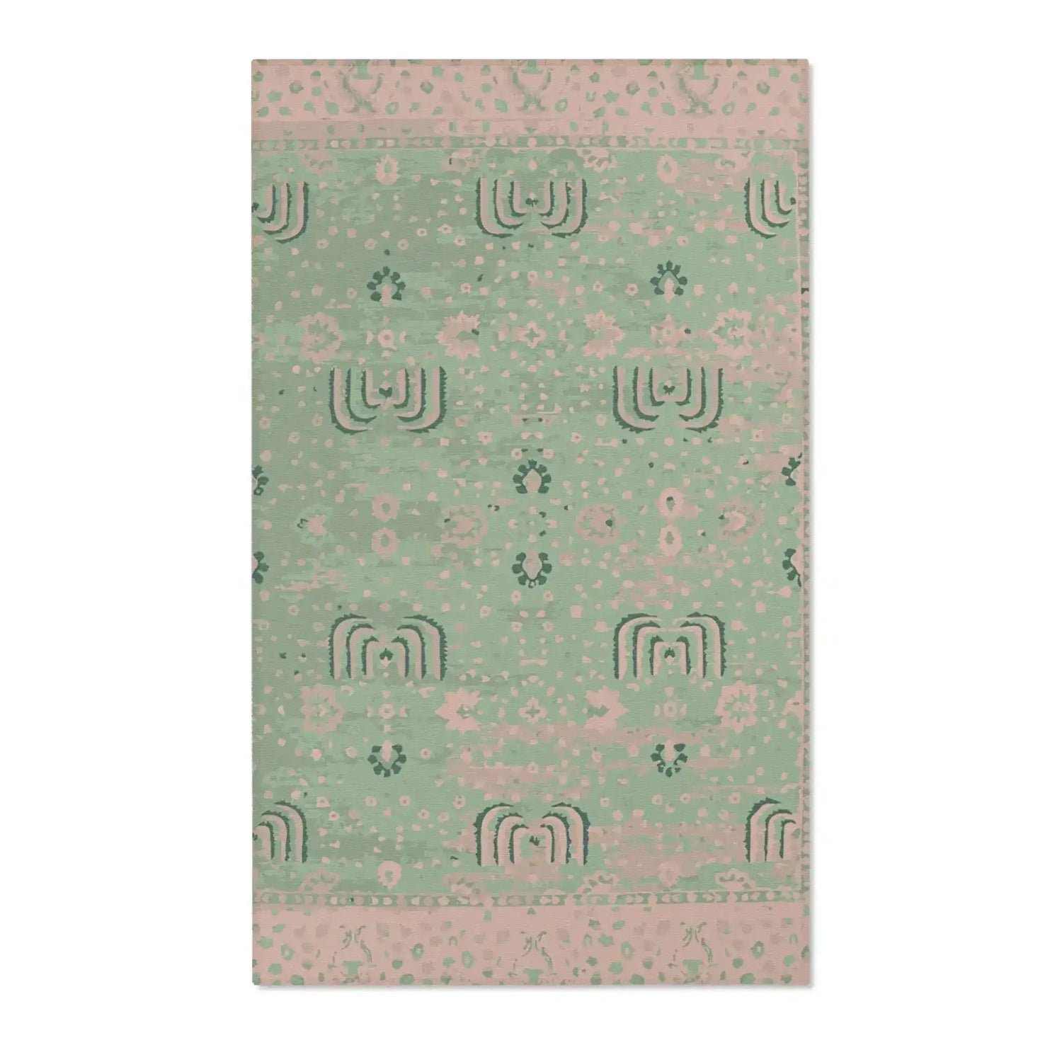 Mint Green Vintage Boho Accent Rug
