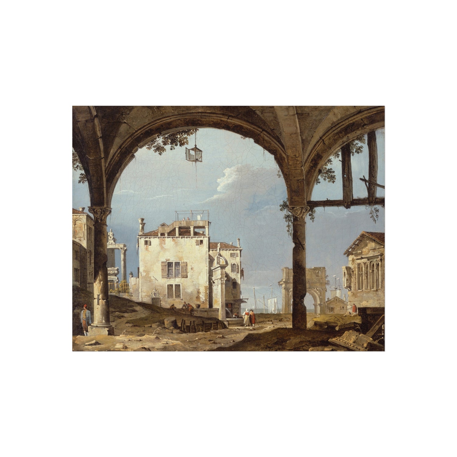 Portico with a Lantern - Canaletto Fine Art Poster