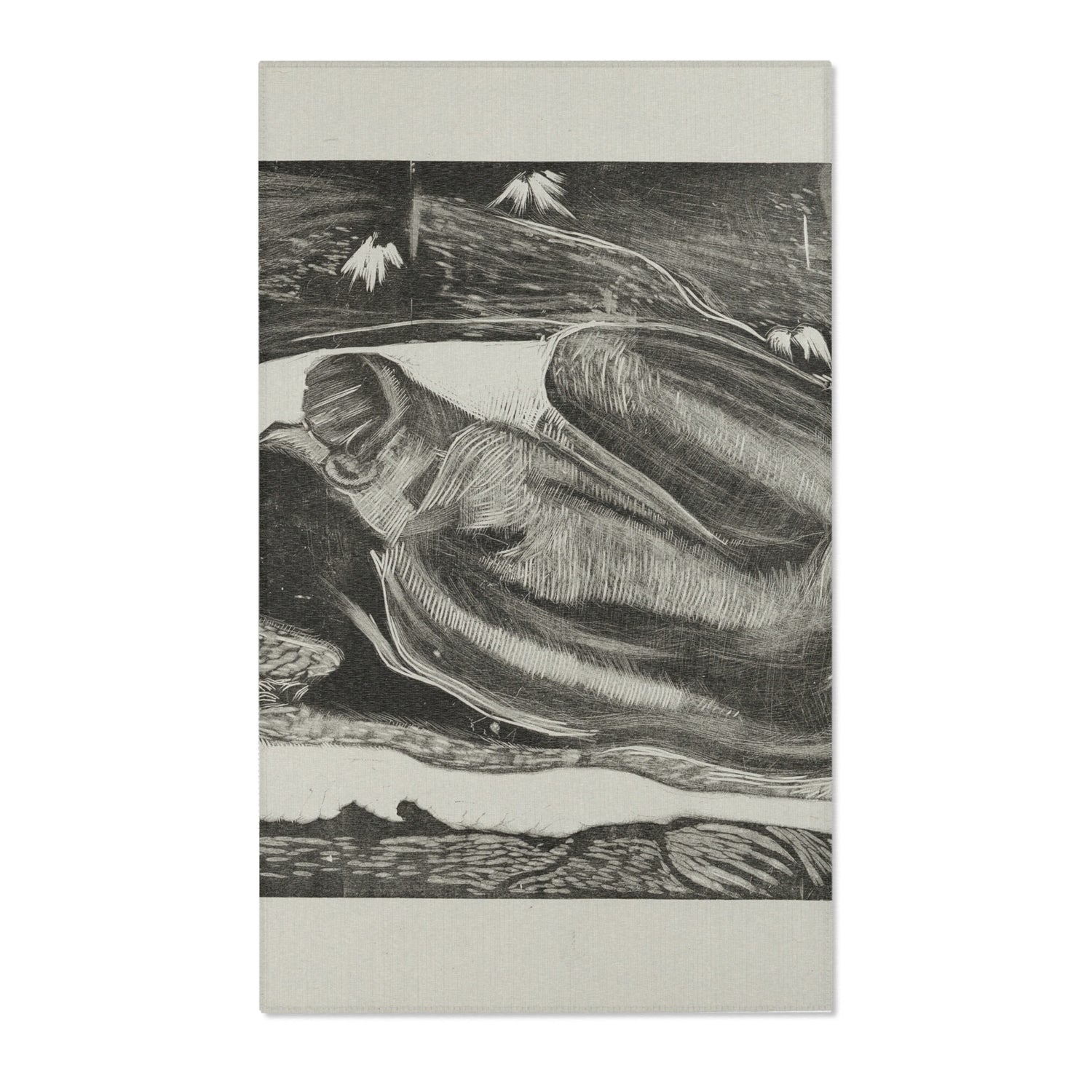 She Thinks of the Ghost - Paul Gauguin Area Rug