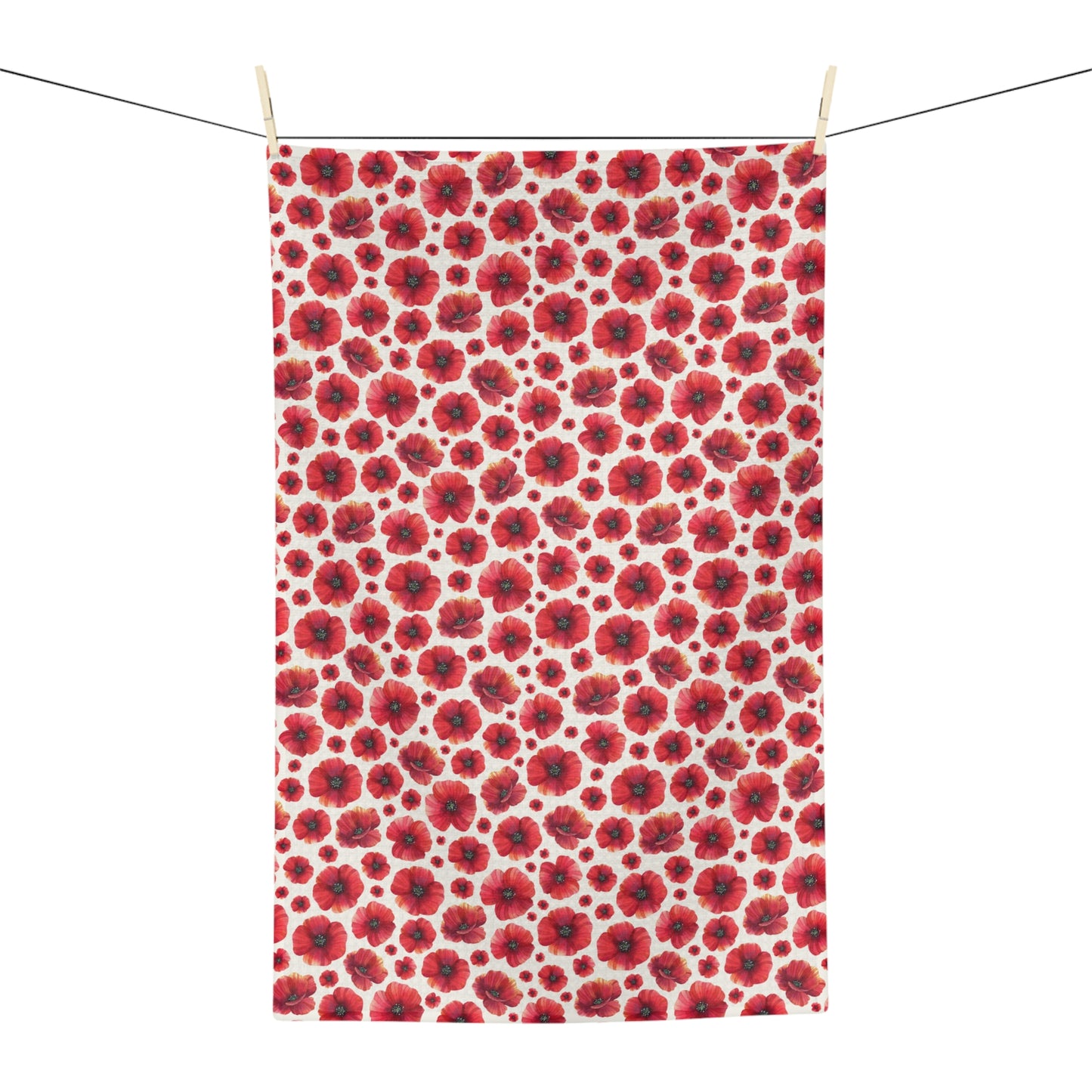 Ruby Garden Tea Towel