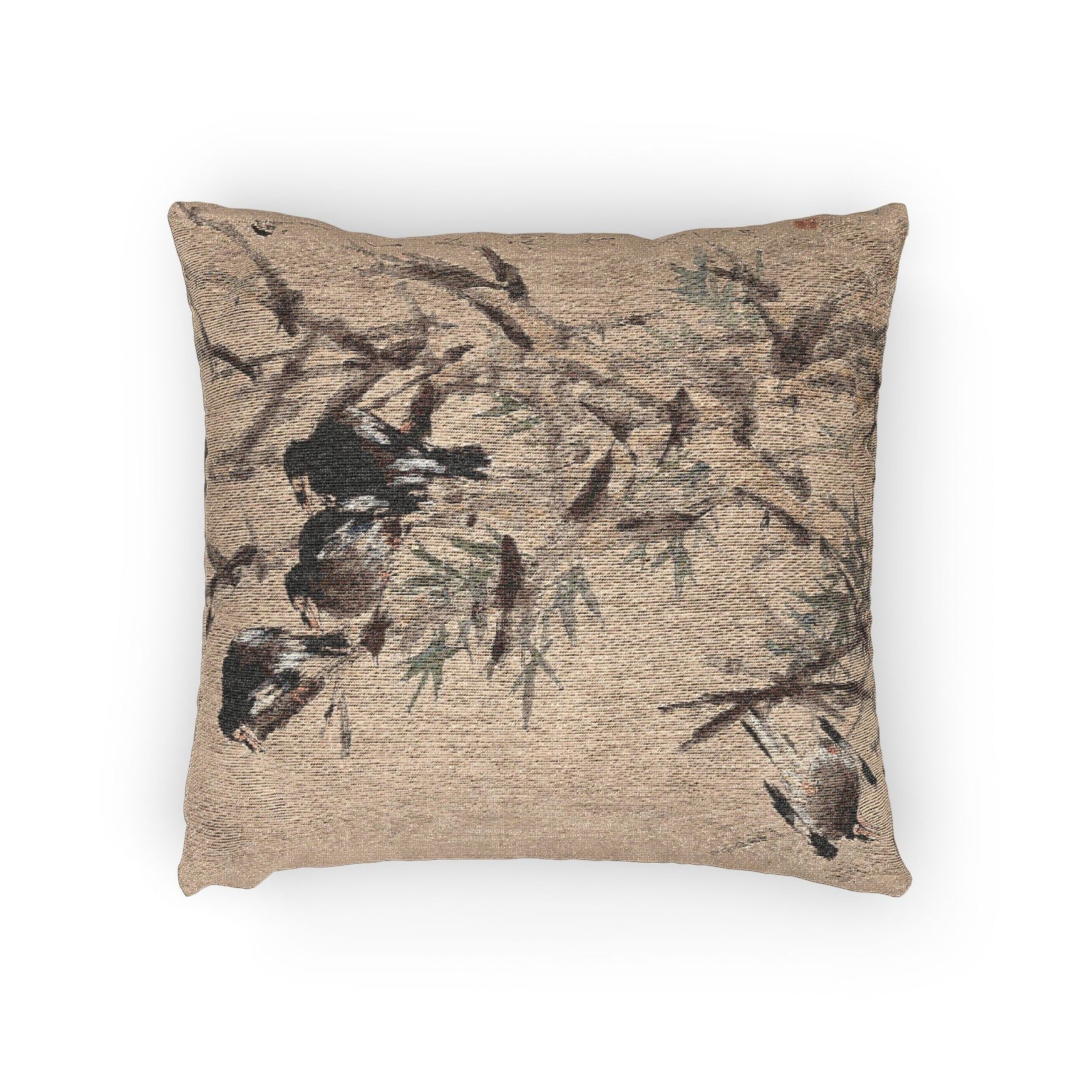 043_black-birds | Woven Pillow - MAIA HOMES