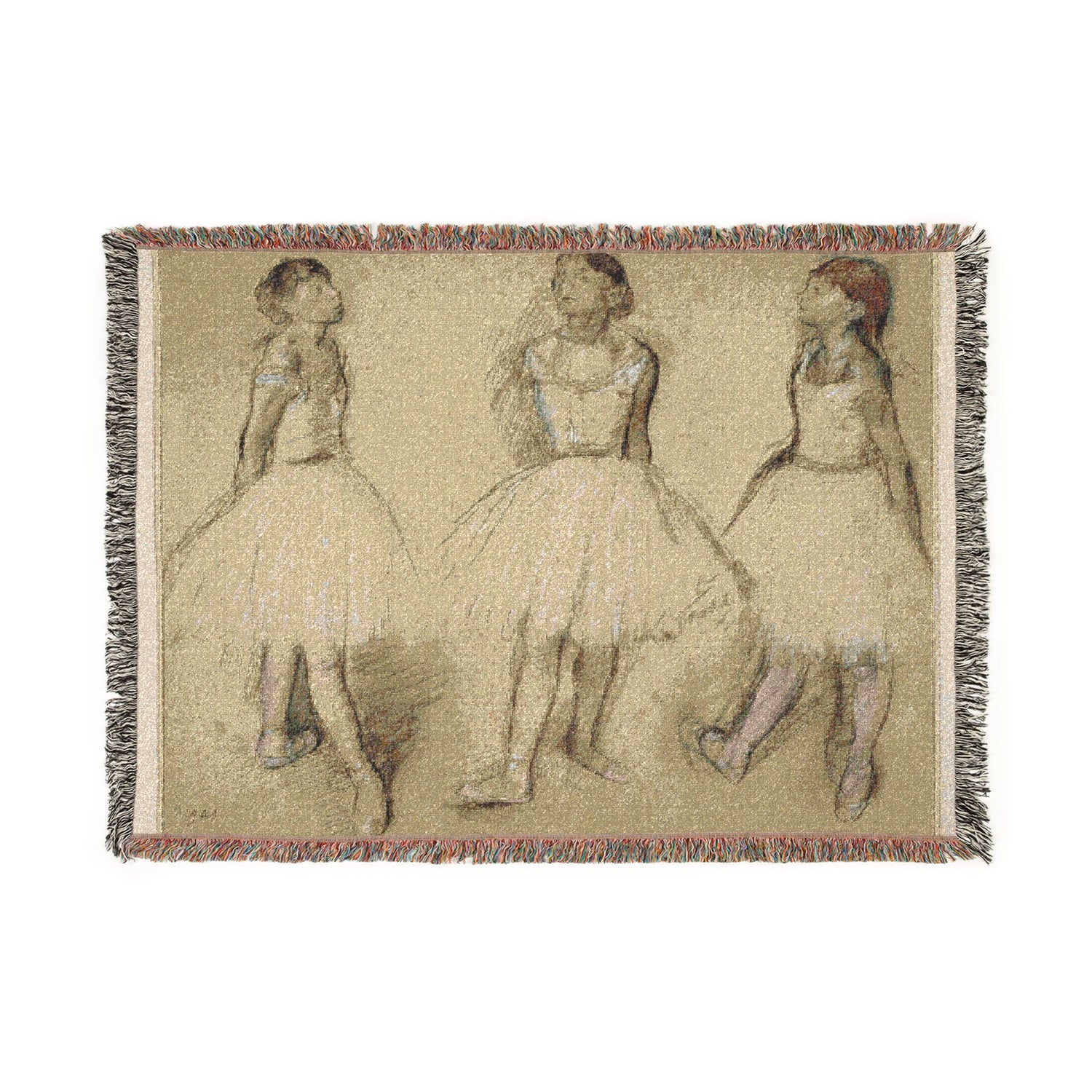 Three Studies of a Dancer in Fourth Position - Hilaire Germain Edgar Degas Tapestry Blanket