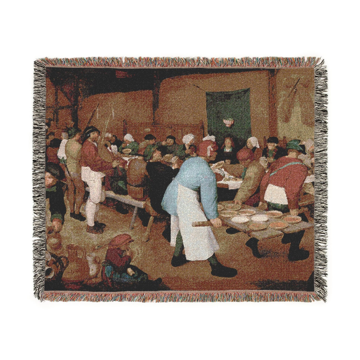 Peasant Wedding - Pieter Bruegel the Elder Tapestry Blanket