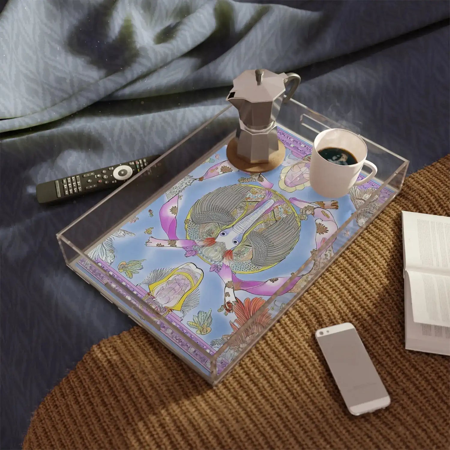 Mythic Elephant & Winged Beasts Serving Tray