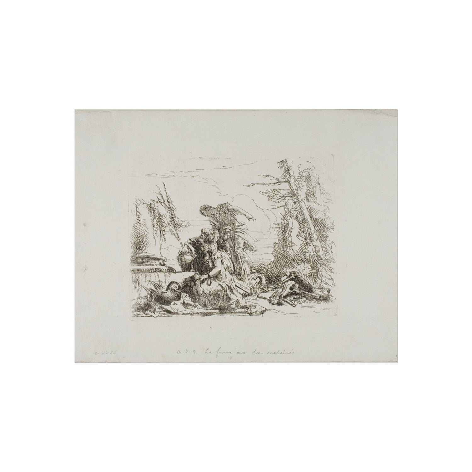 A Woman with Her Arms in Chains - Giovanni Battista Tiepolo Fine Art Poster