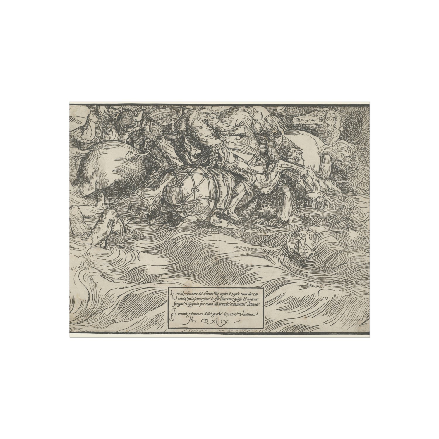 The Submersion of Pharaoh's Army in the Red Sea - Titian Fine Art Poster