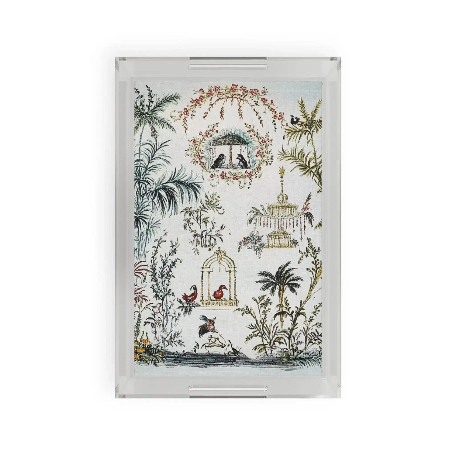 Botanical Birdcage Garden Serving Tray