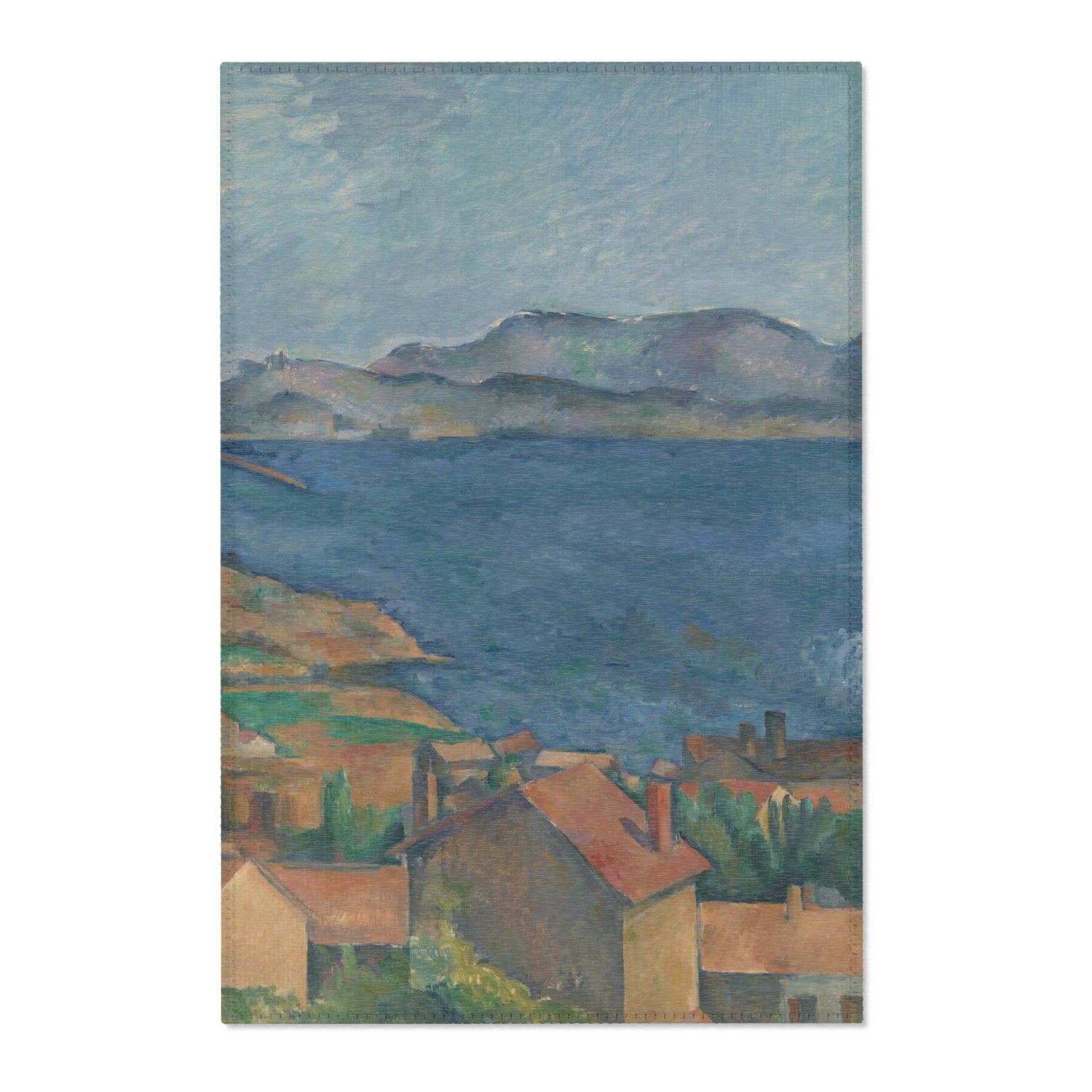 The Bay of Marseille, Seen from L'Estaque - Paul Cezanne Area Rug