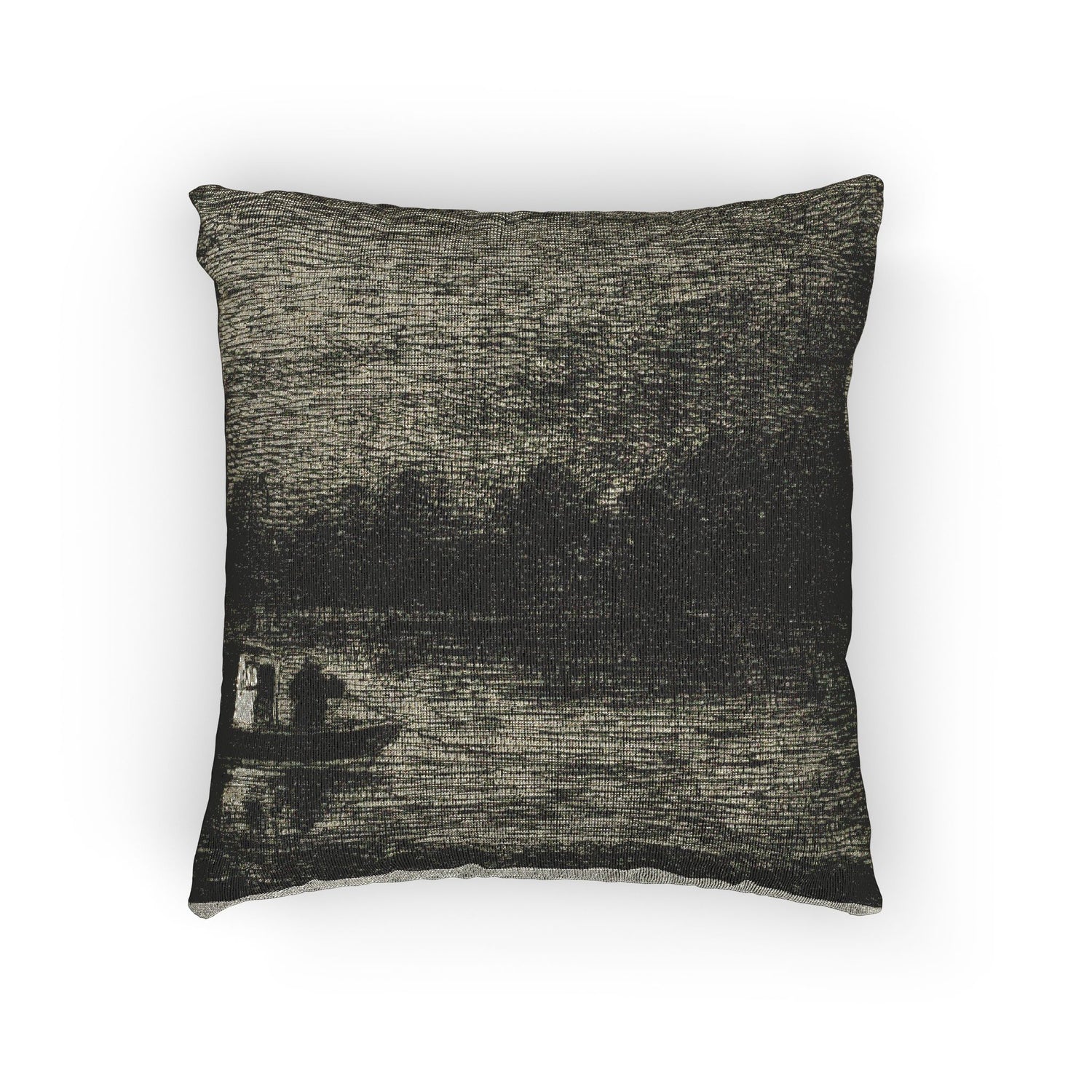 Charles François Daubigny - Night Voyage (The Fishing Net) | Woven Pillow