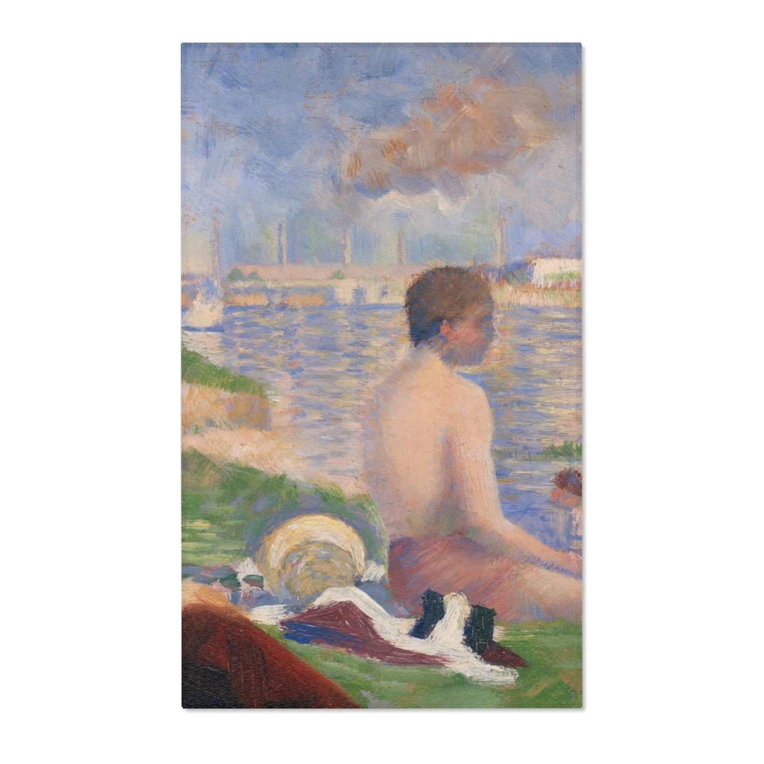 Final Study for Bathers at Asnières - Georges Seurat Area Rug