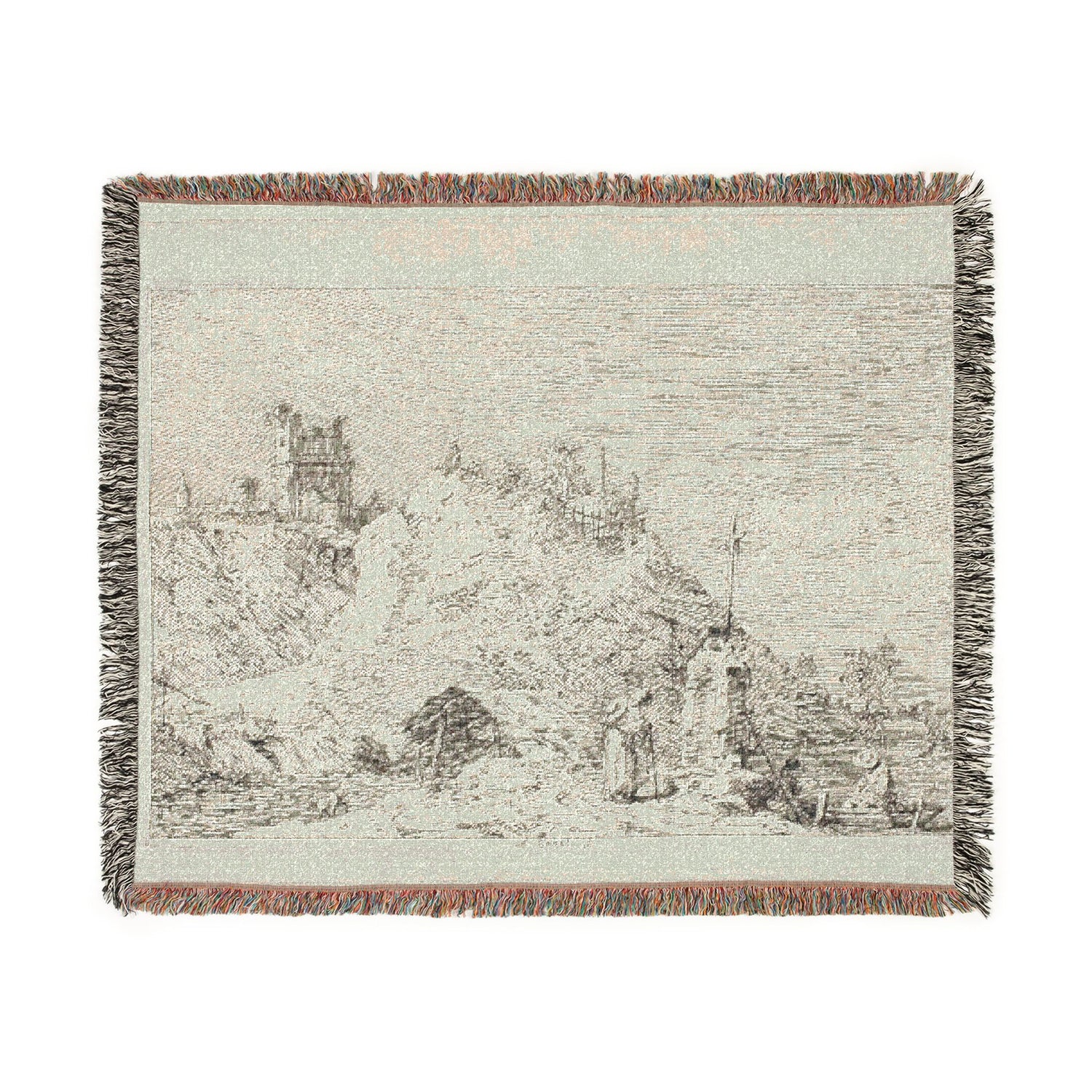 Landscape with the Pilgrim at Prayer - Canaletto Tapestry Blanket