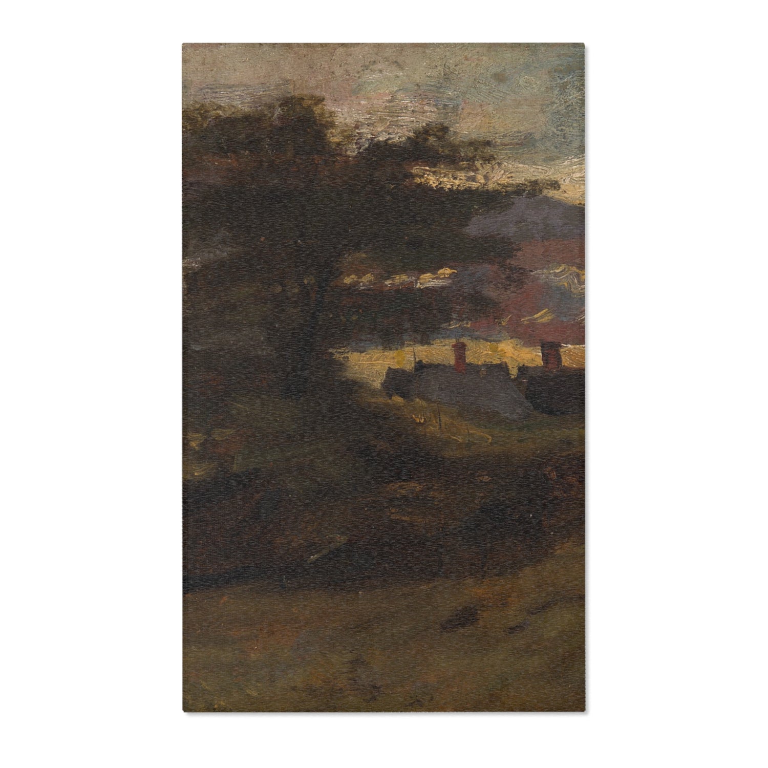 Landscape with Cottages - John Constable Area Rug
