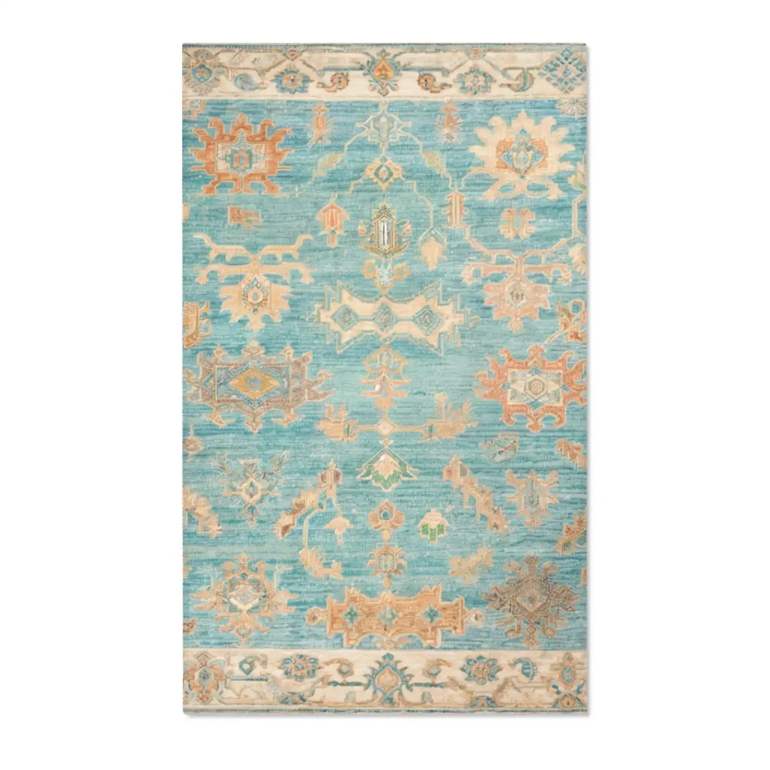 Turquoise Dream Boho Accent Rug