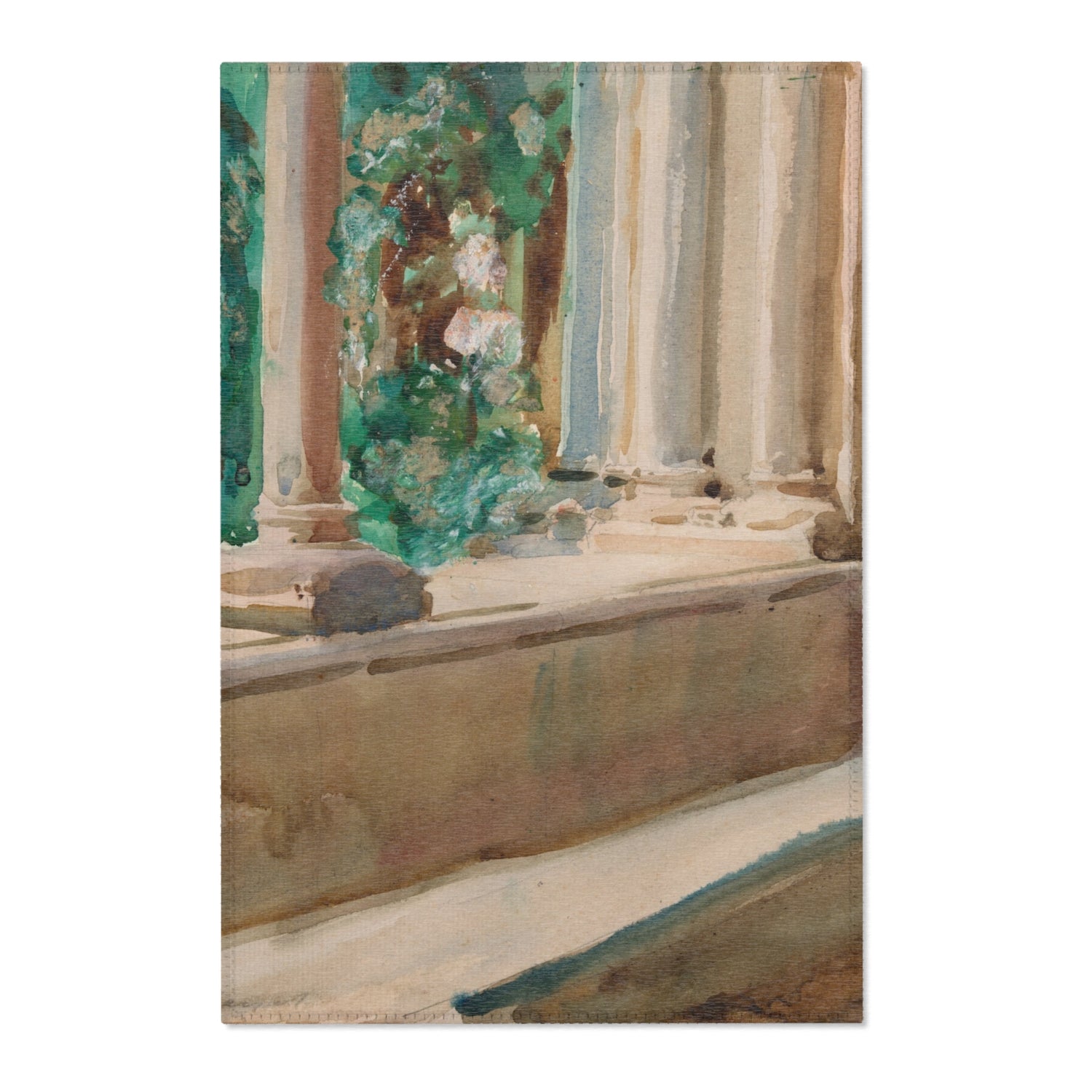 Tarragona Terrace and Garden - John Singer Sargent Area Rug