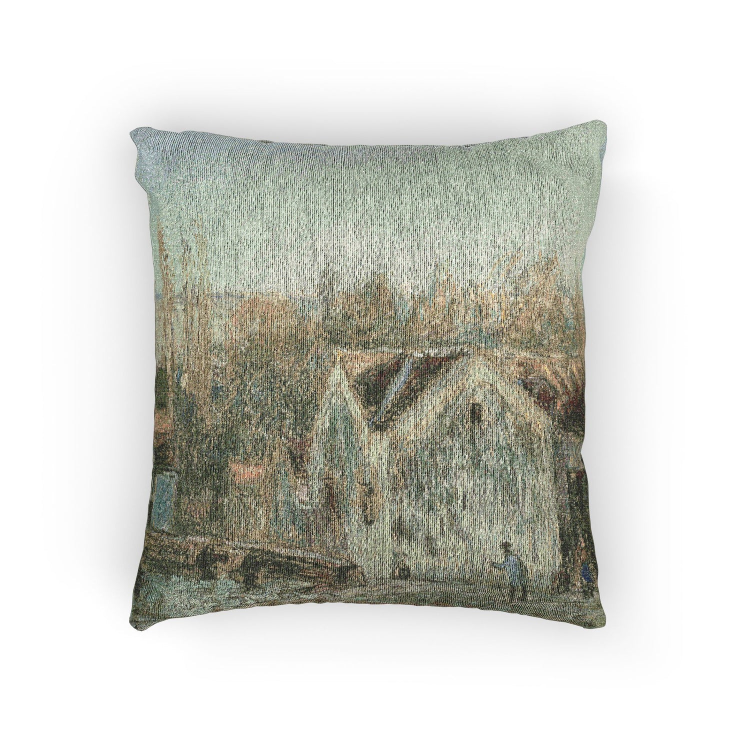 Alfred Sisley - A Corner of Moret-sur-Loing | Woven Pillow