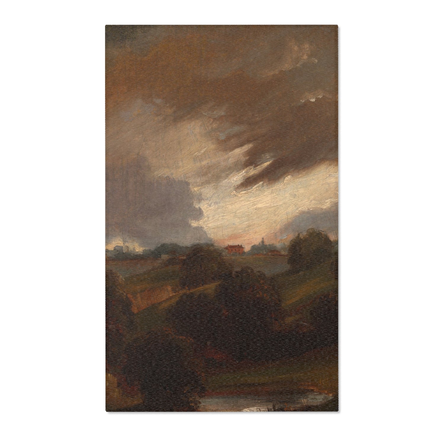 Hampstead, Stormy Sky - John Constable Area Rug