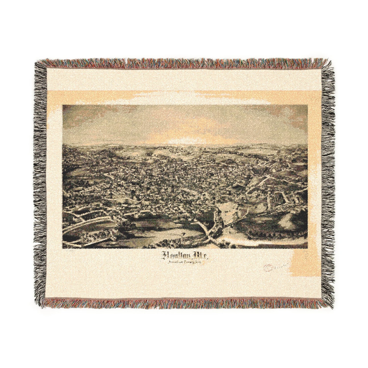 Houlton, Me. Aroostook County seat Woven Throw Blanket