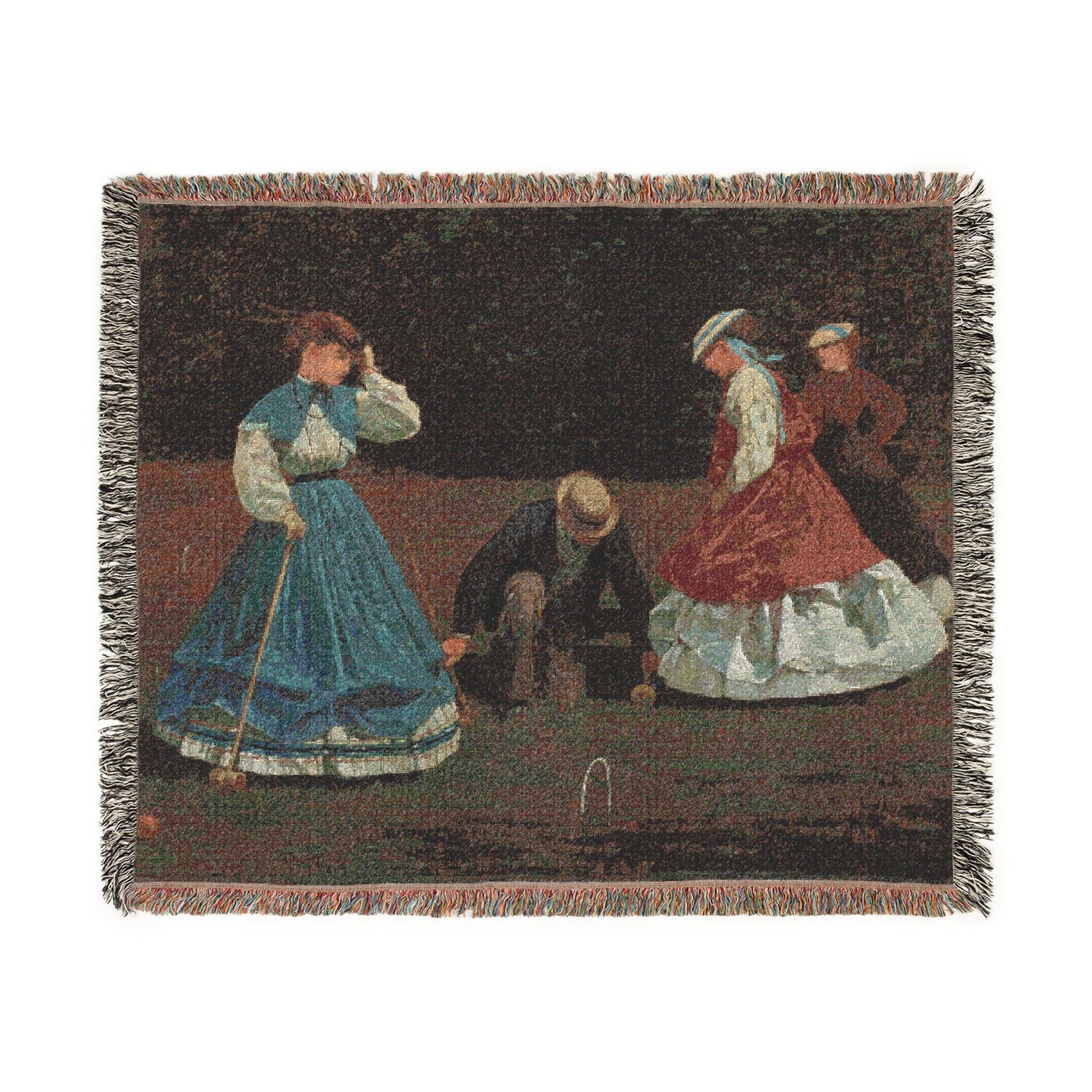 Croquet Scene - Winslow Homer Tapestry Blanket