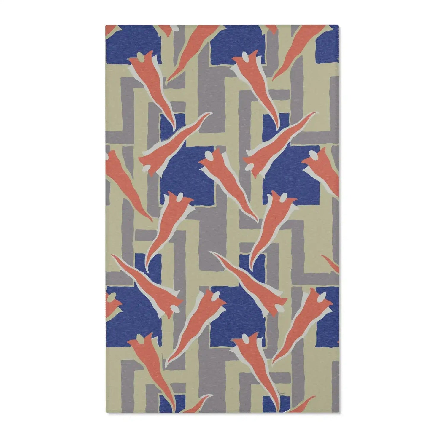 Coral Drift Maze Accent Rug