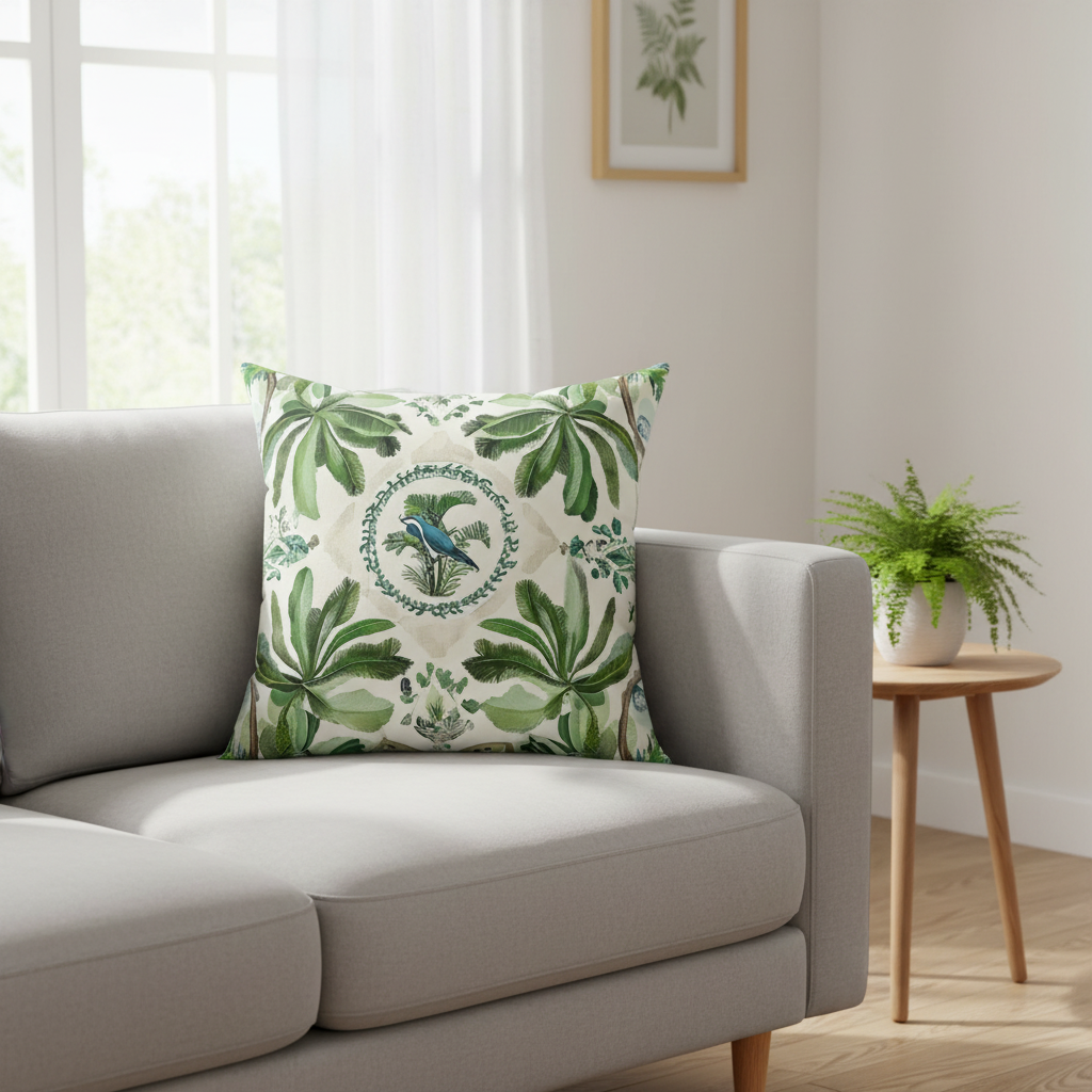 Jungle Canopy Bird Throw Pillow