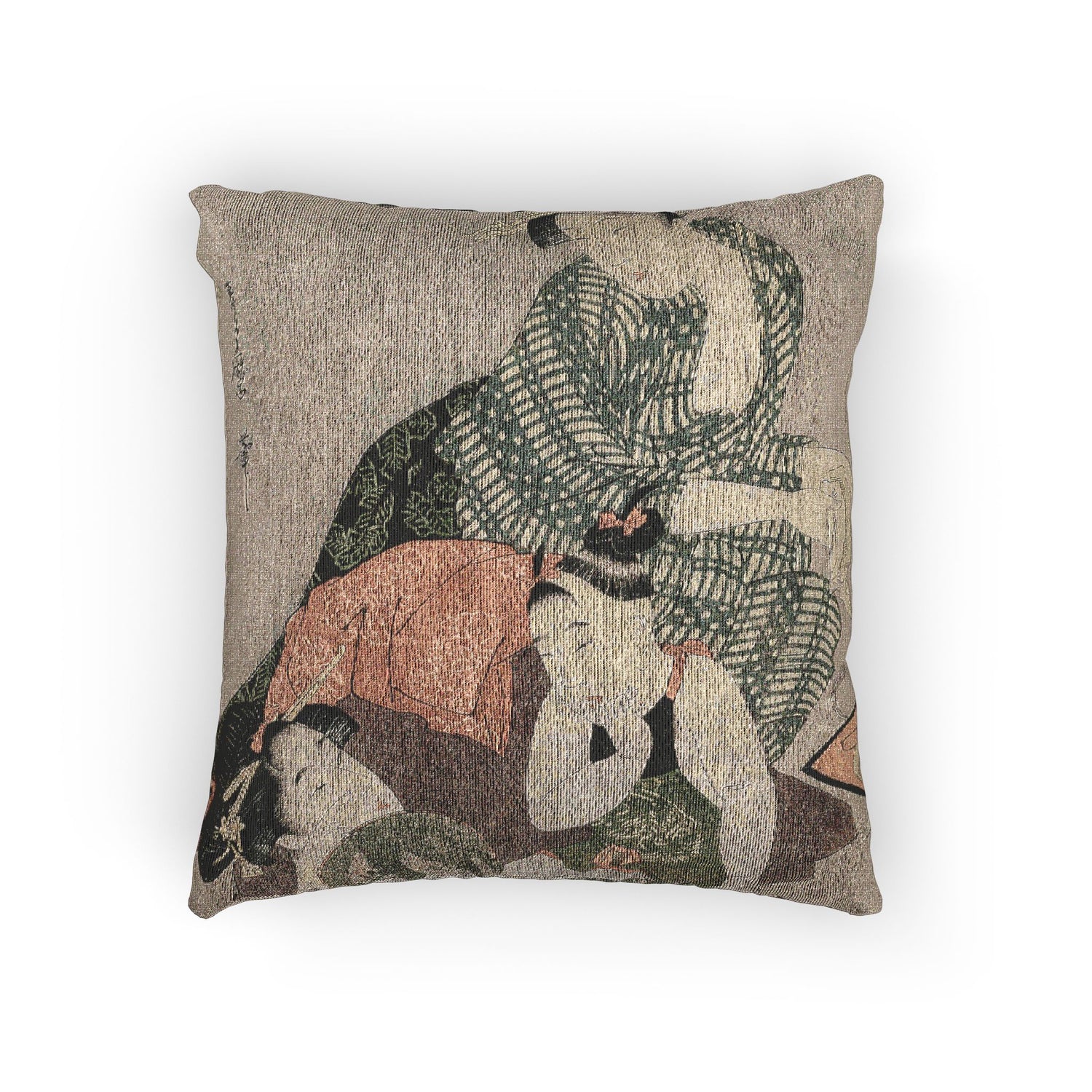 Cleaning Combs - Kitagawa Utamaro Pillow