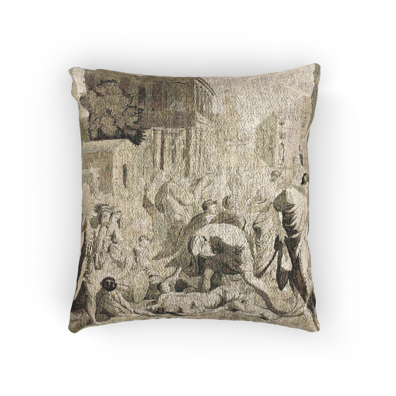 Nicolas Poussin - Plague of Ashdod | Woven Pillow