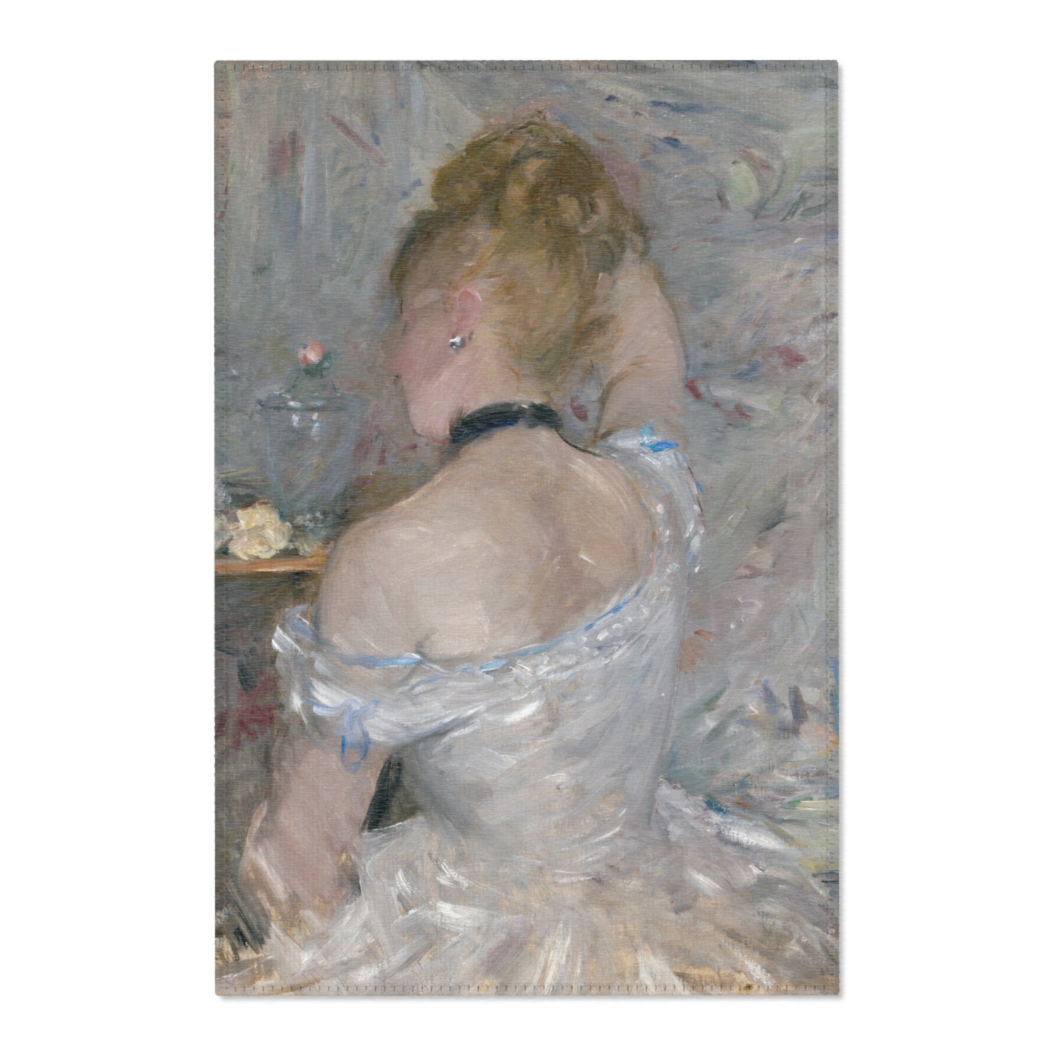 Woman at Her Toilette - Berthe Morisot Area Rug