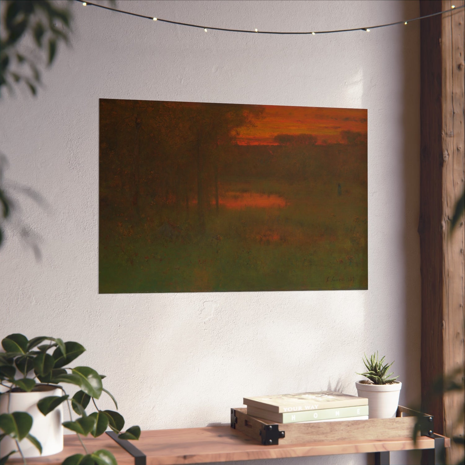 Landscape, Sunset - George Inness Fine Art Poster