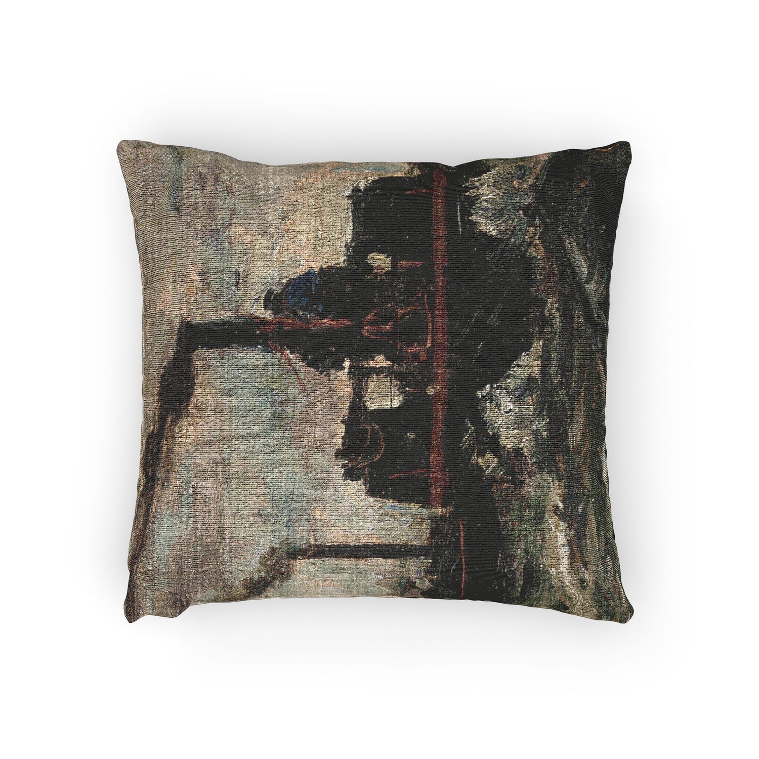 Charles François Daubigny - River Boat | Woven Pillow