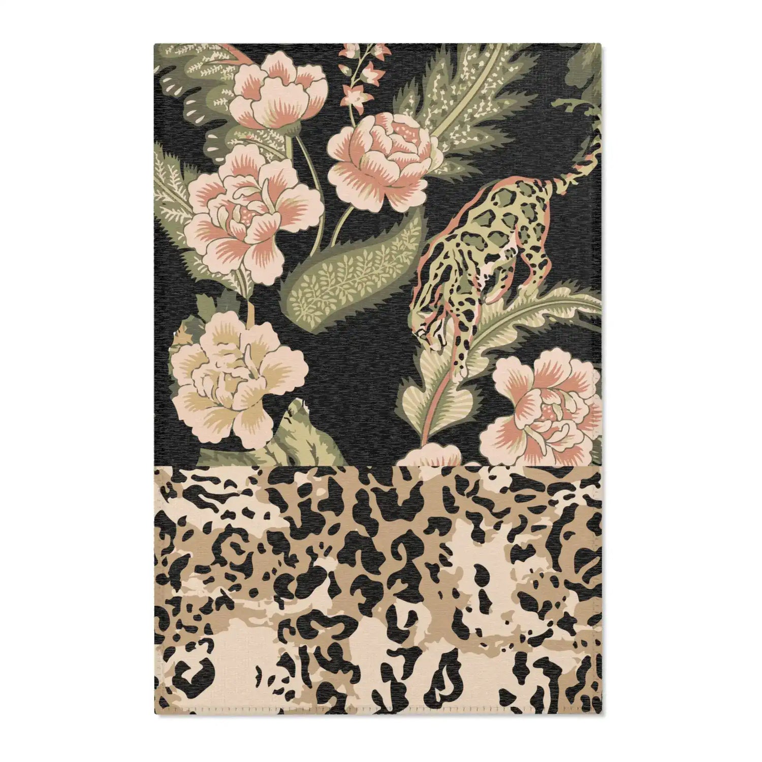 Jungle Drip Leopard Accent Rug